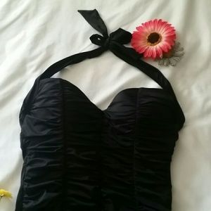 DKNY Rouched Vintage Look Swimsuit
